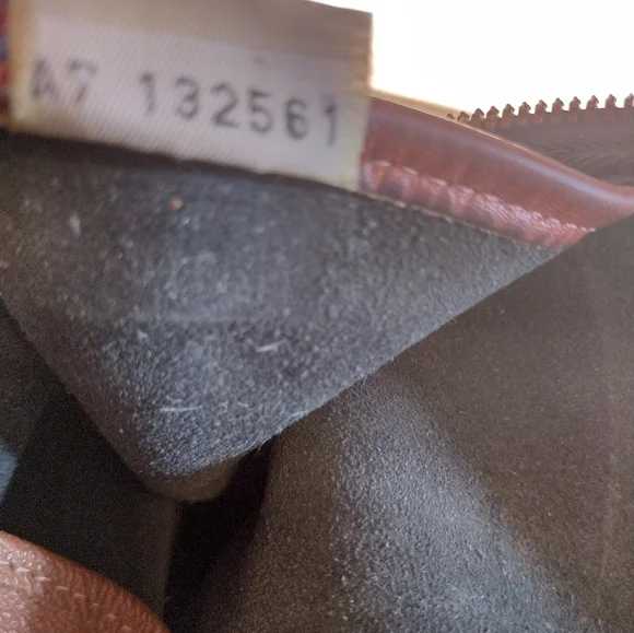 Vintage Dooney And Bourke Large Doomed Satchel Black And Brown Leather - Picture 10 of 10